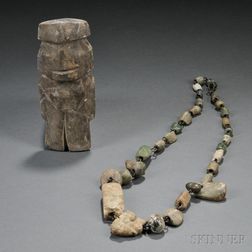 Two West Mexican Pre-Columbian Stone Items